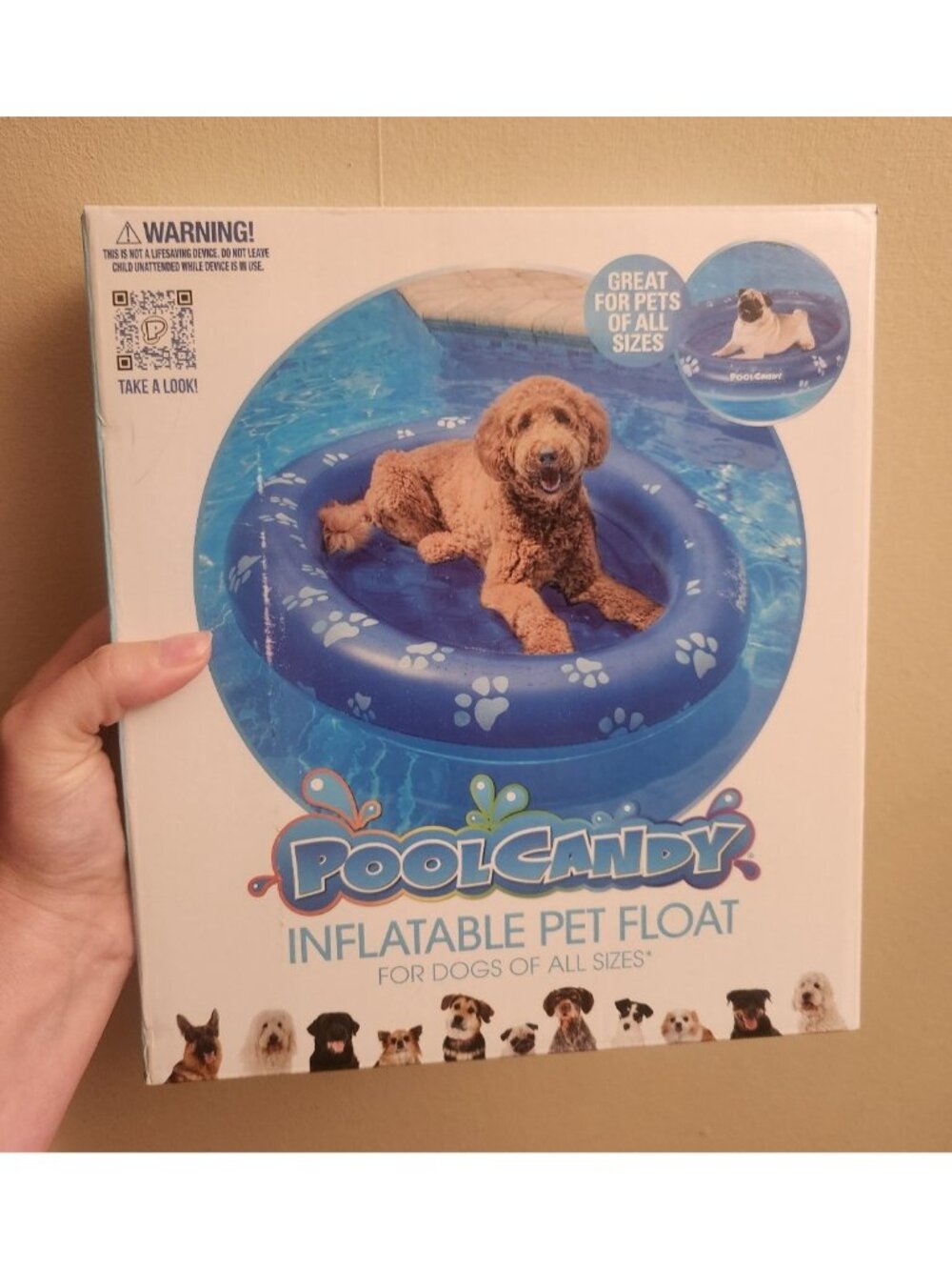PoolCandy Inflatable Dog Float NWT
